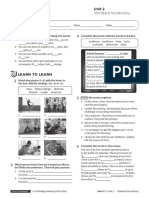 Vocabulary Standard Unit2 Without Answers