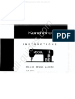 Kenmore 14/84/1500 Sewing Machine Instruction Manual