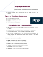 Database Languages in DBMS