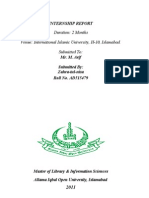 IIUI Library Internship Report