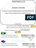 Direct Proportion Demonstration 1