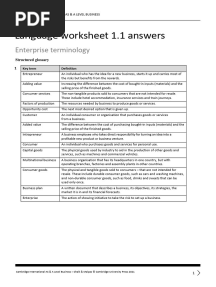 ASAL Business Worksheet Answers