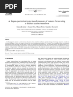 A Bayes-Spectral-Entropy-Based Measure of Camera Focus Using A Discrete Cosine Transform