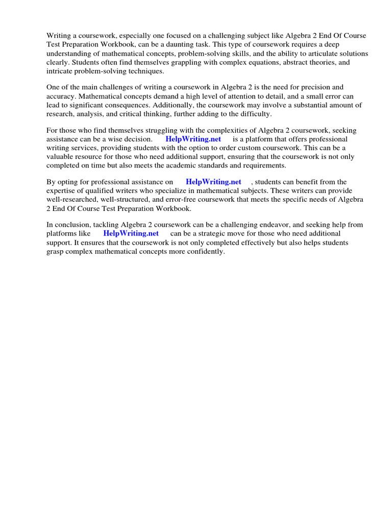 Algebra 2 end of course test preparation workbook pdf http cookie