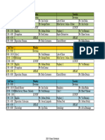 2021 Class Schedule
