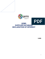 3-Supplier DB Application Declaration of Interest