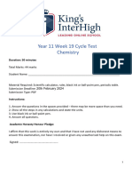 Week 19 Separate Chemistry Cycle Test