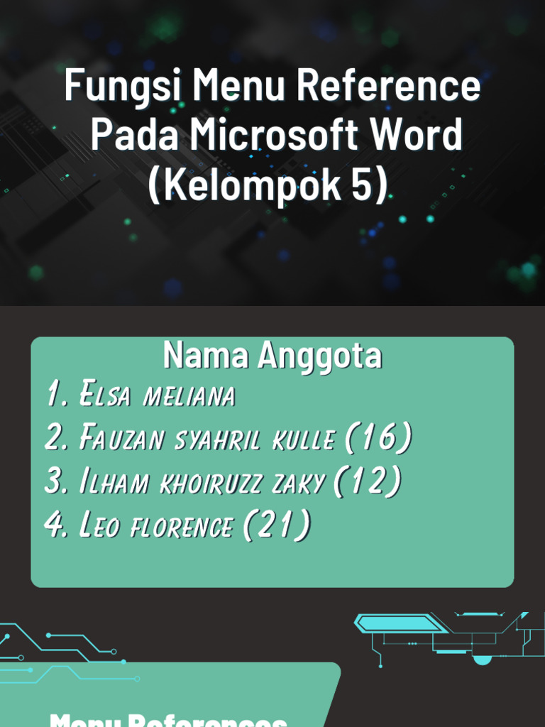 Fungsi Menu References di Word | PDF | Komputer
