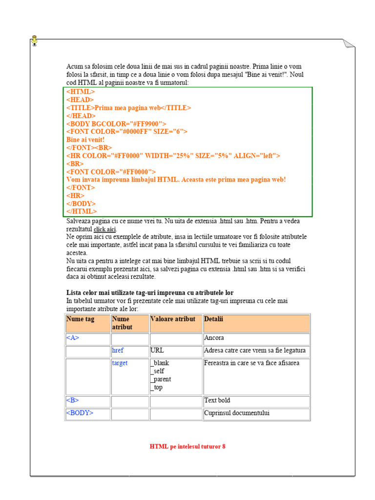 Lista Taguri HTML | PDF