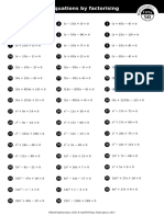 W122-Quadratic Equations by Factorising