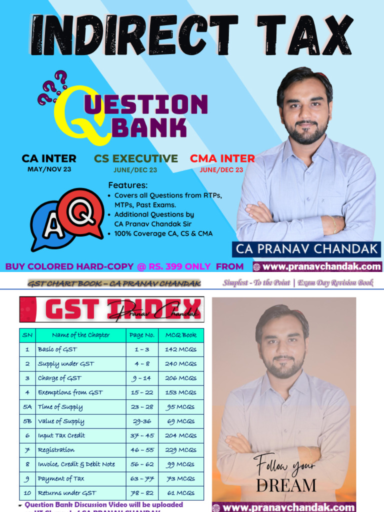 GST Pranav Chandak QUESTION Bank PDF Taxes Value Added Tax