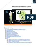 AI and Machine Learning Syllabus