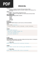 Oracle SQL Notes