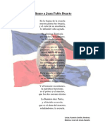 Himno A Juan Pablo Duarte: Letra: Ramón Emilio Jiménez Música: José de Jesús Ravelo