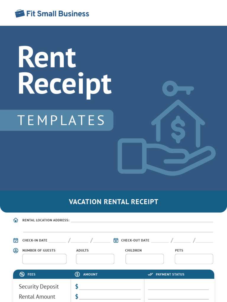 PDF Rent Reciept Templates | PDF