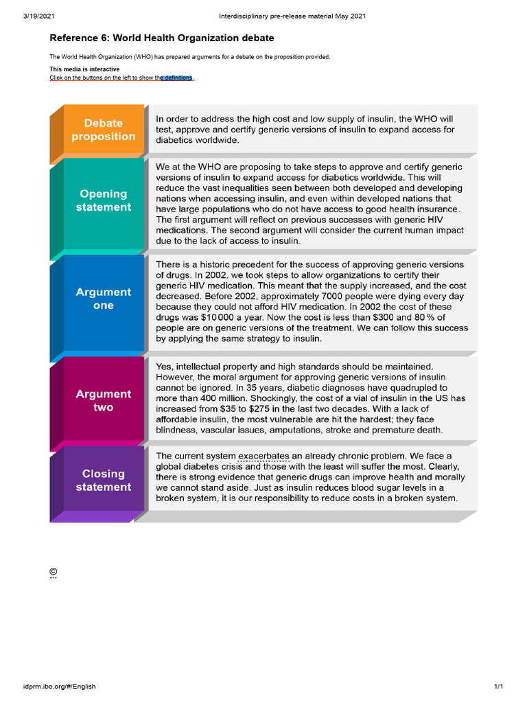 WHO Debate Material May 2021 | PDF | Social Science | Self-Improvement
