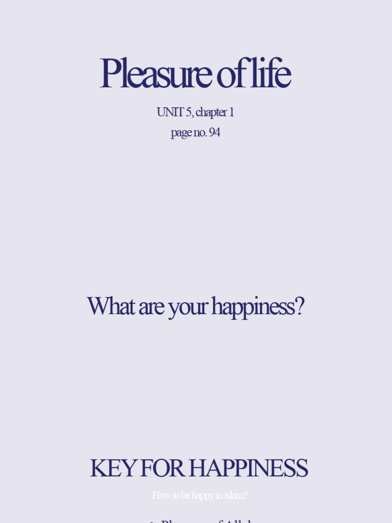 Key to Happiness in Islam | PDF | Religious Belief And Doctrine ...