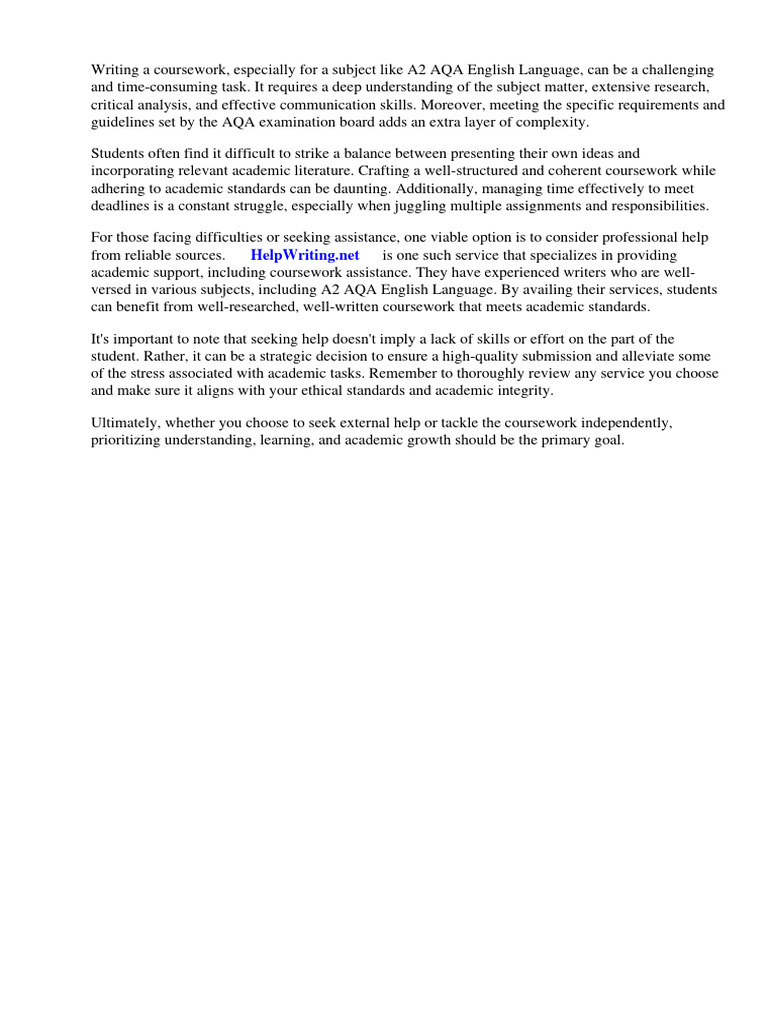 A2 aqa english language coursework ideas pdf facebook linked in