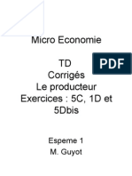 Micro TD2 Le Producteur CorrigÃ©s Exercices 5C, 1D 5dbis
