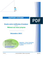 Rapport Detude 1 - Ecarts Entre Methodes - Metaux Sur Eaux Propres