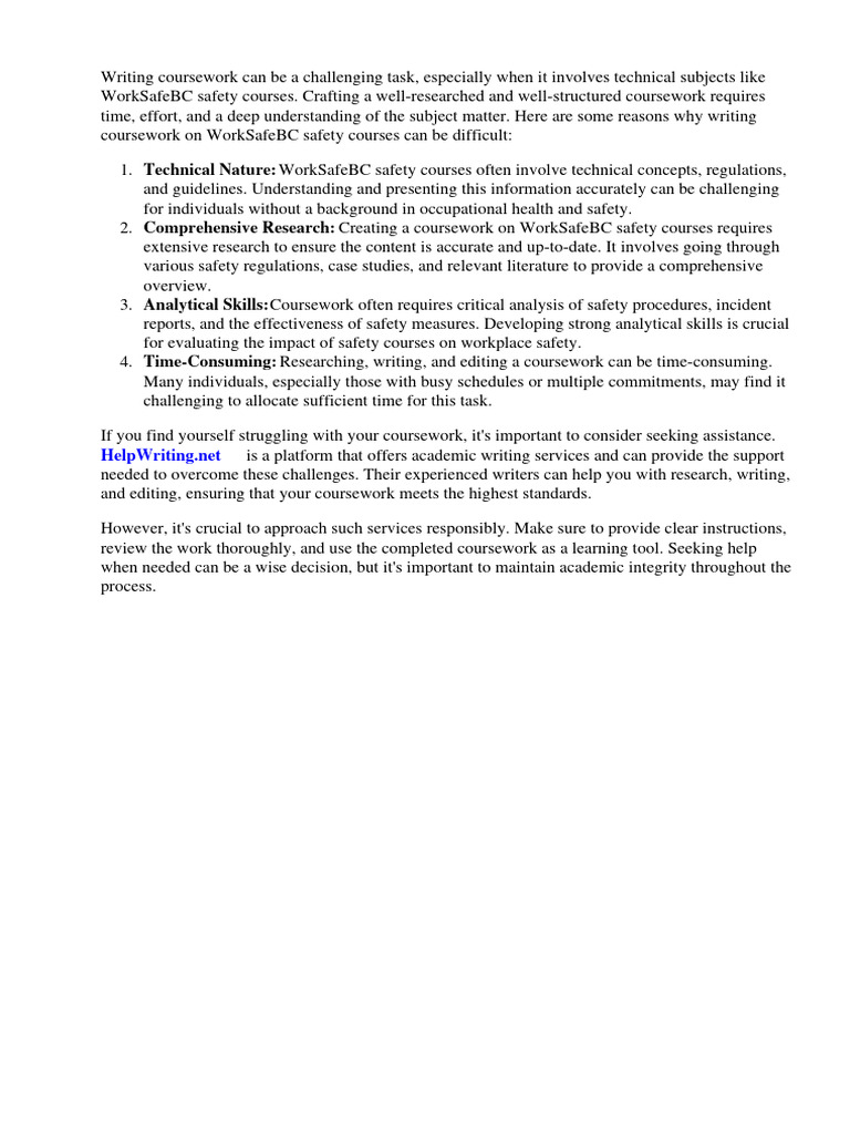 Worksafebc safety courses pdf occupational safety and health safety