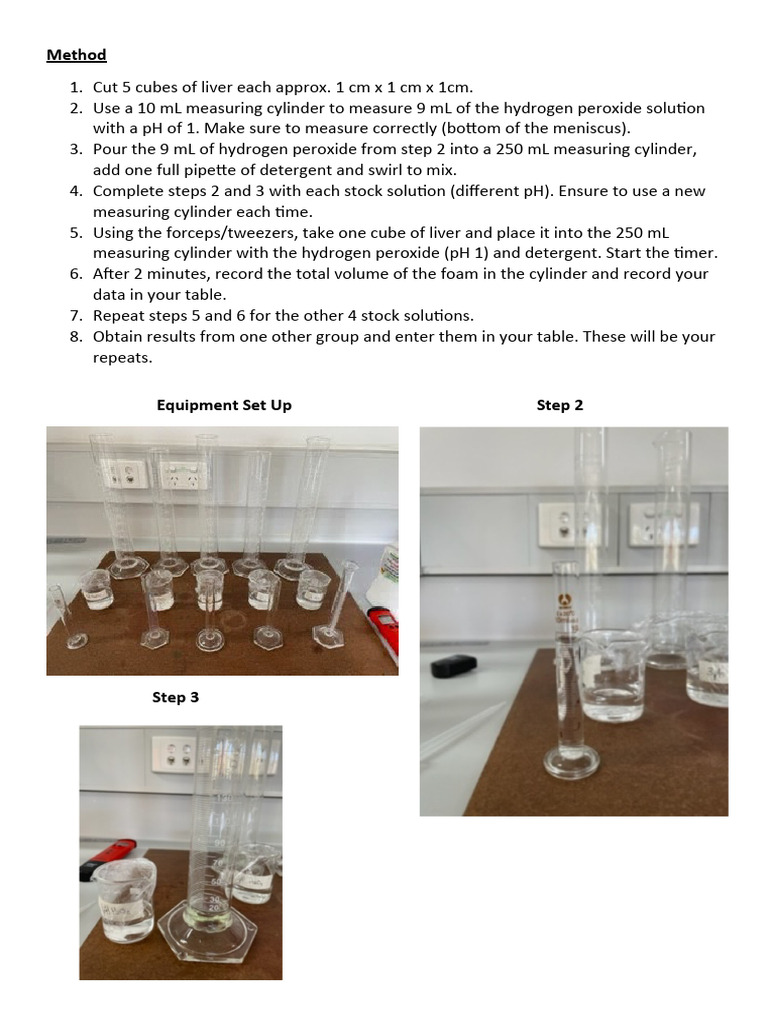 Catalase Method With Pics - Laminated Copy Provided | PDF