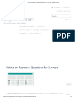 Advice On Making A Research Question For A Survey - English Current