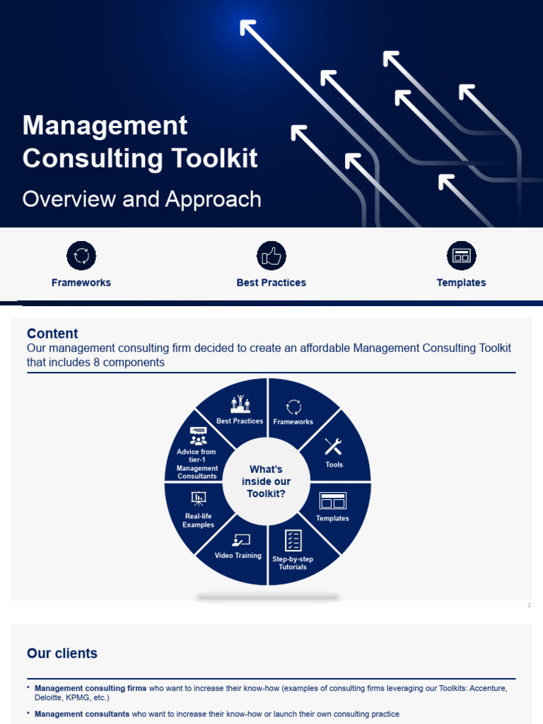 Management Consulting Toolkit Overview And Approach Pdf Income
