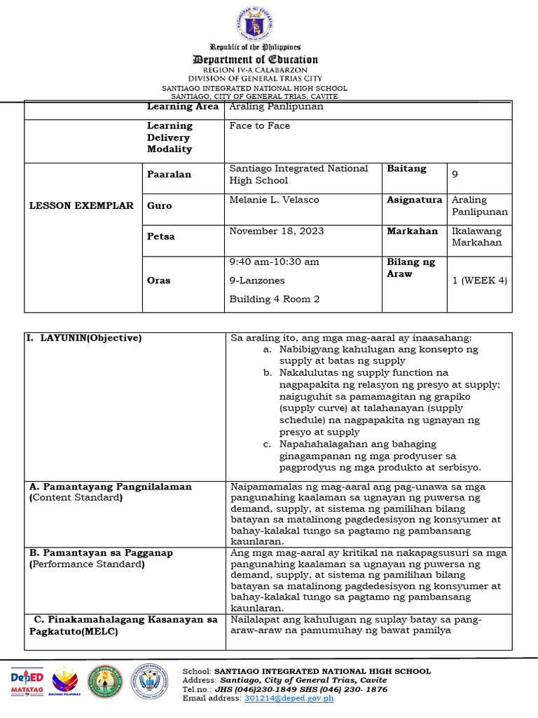 Lesson Exemplar | PDF
