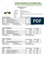 Not For Official Use: Statement of Results Session All