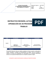 INS-DMV-03 Revisión, Actualización y Aprobación de Un Procedimiento de Trabajo