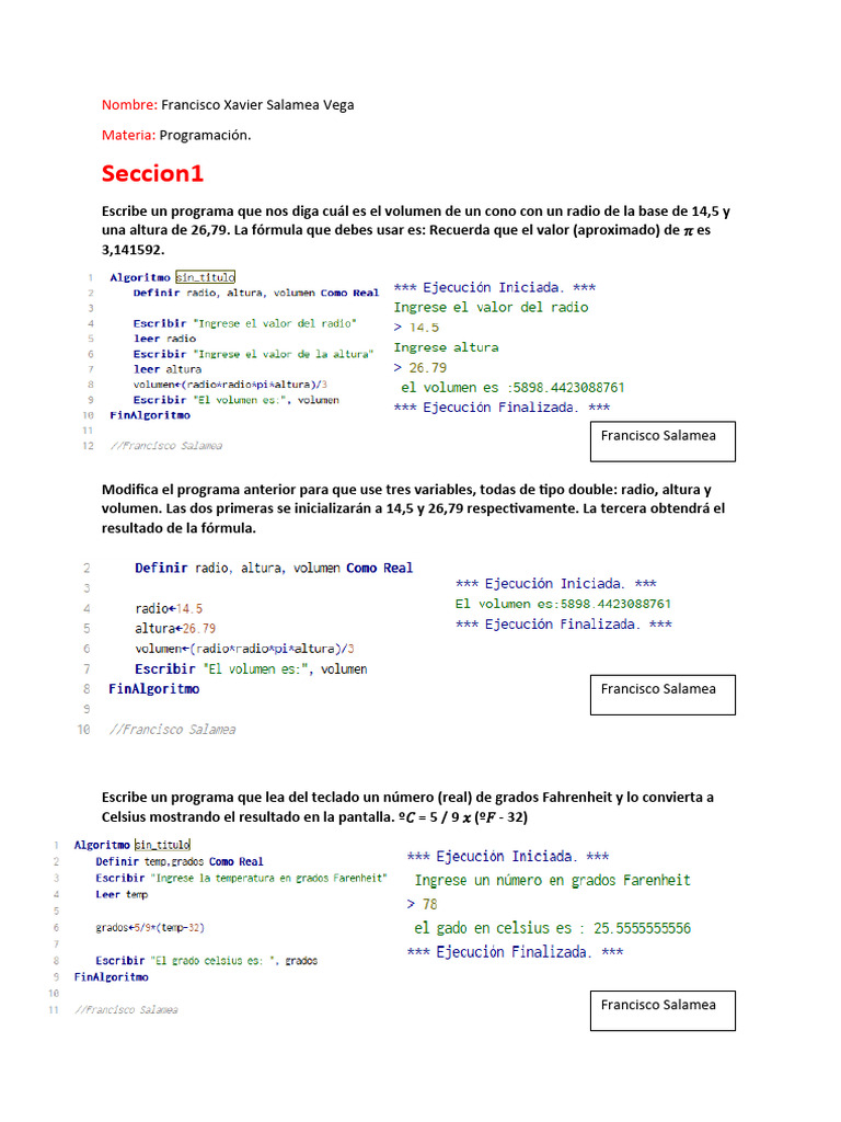 Programas de Programación en Python | PDF | Triángulo | Algoritmos