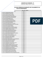 Resultado Da Análise Dos Pedidos de Isenção de Pagamento Da Taxa de Inscrição