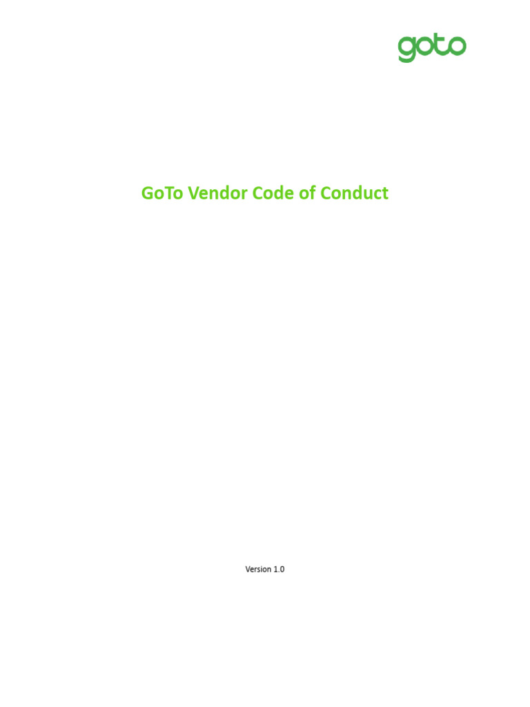 GoTo Vendor Code of Conduct Overview | PDF | Money Laundering ...