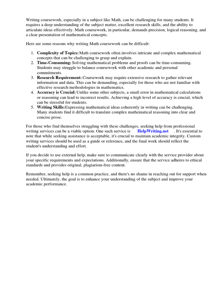 Math T Coursework 2016 Sem 3 | Download Free PDF | Mathematics | Reason