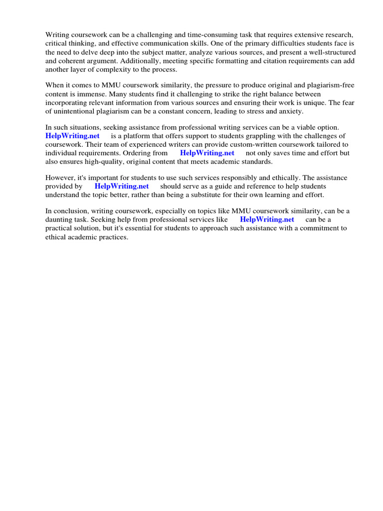 Mmu Coursework Similarity | PDF | Career & Growth | Business