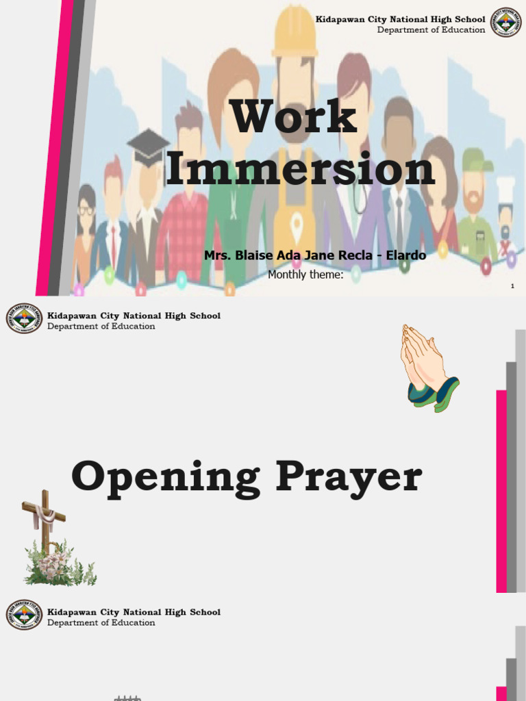 Work Immersion Guide for Students | PDF