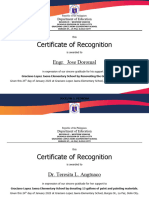 Certificate of Recog