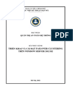 (3) - Đảm bảo sẵn sàng cho máy chủ dữ liệu bằng Failover Clustering