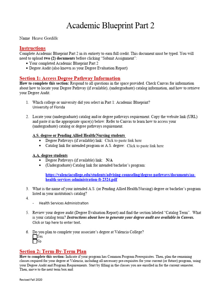 Academic Blueprint Part 2 Submission Guide | PDF | University And ...