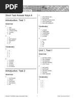 Sol3e Uppint Short Test Answer Keys A