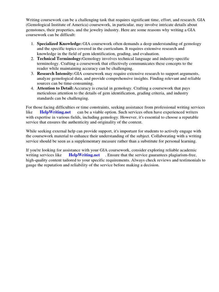 Gia Course Work PDF