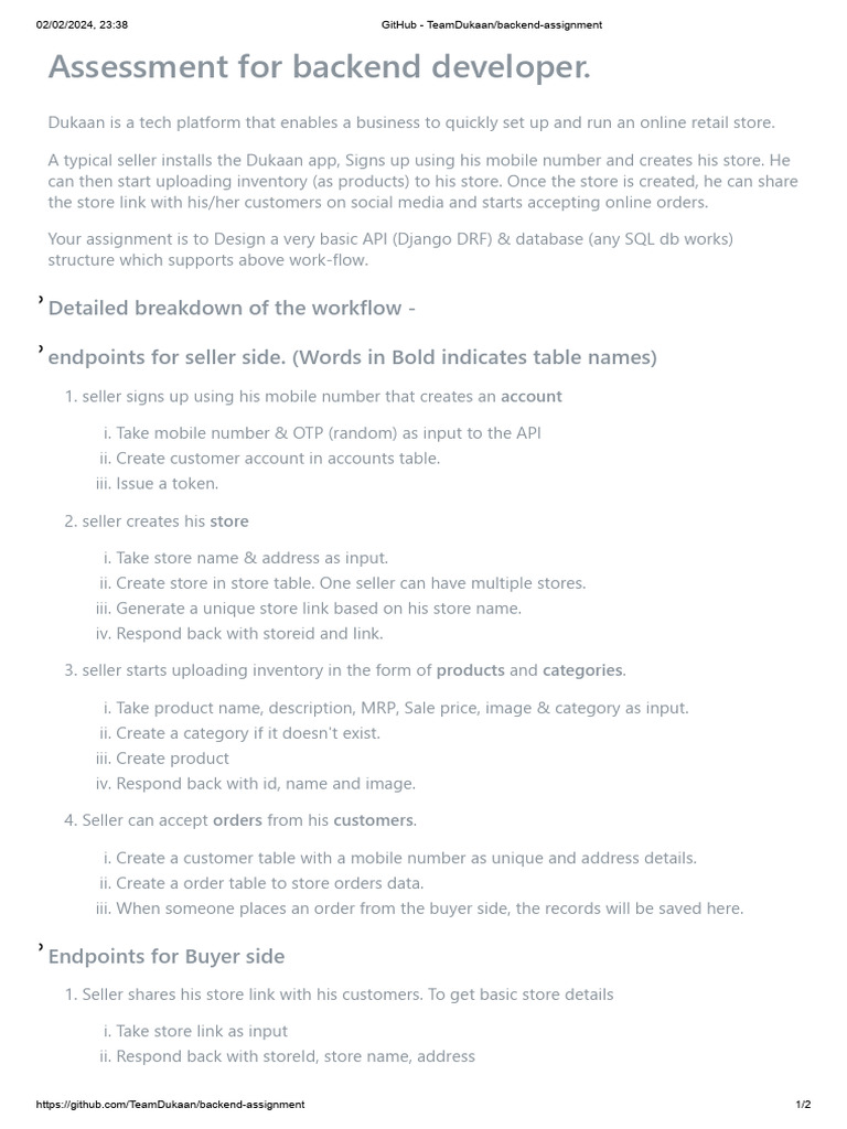 Dukaan API Design for Sellers | PDF | Sales | Information Science