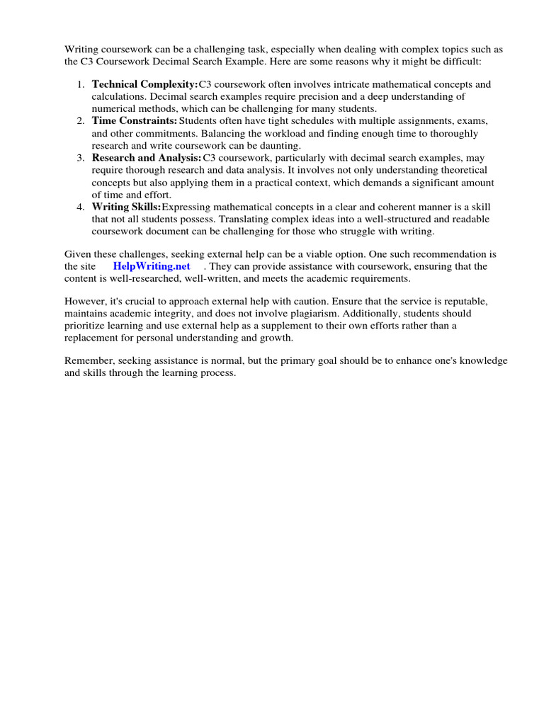 C3 coursework decimal search example pdf french indochina tangent