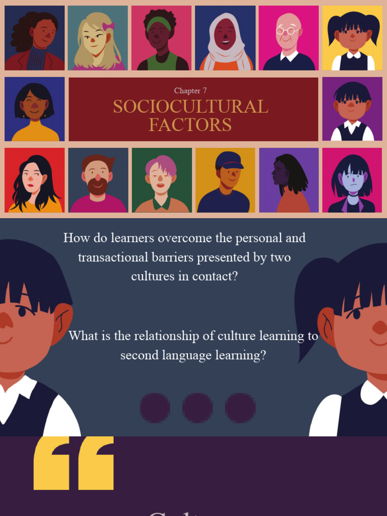 Sociocultural Factors in Teaching and Learning | PDF | Second Language ...