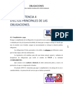 Apuntes Subcompetencia 4. EFECTOS PRINCIPALES DE LAS OBLIGACIONES. EL PAGO