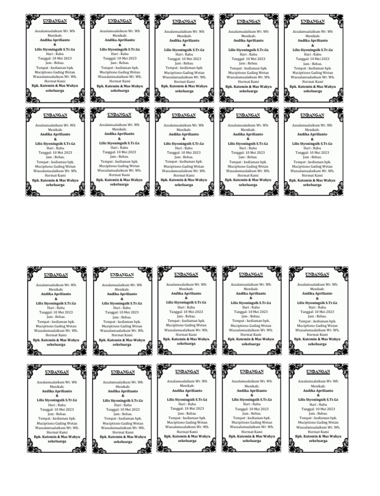 Undangan Rokok | PDF