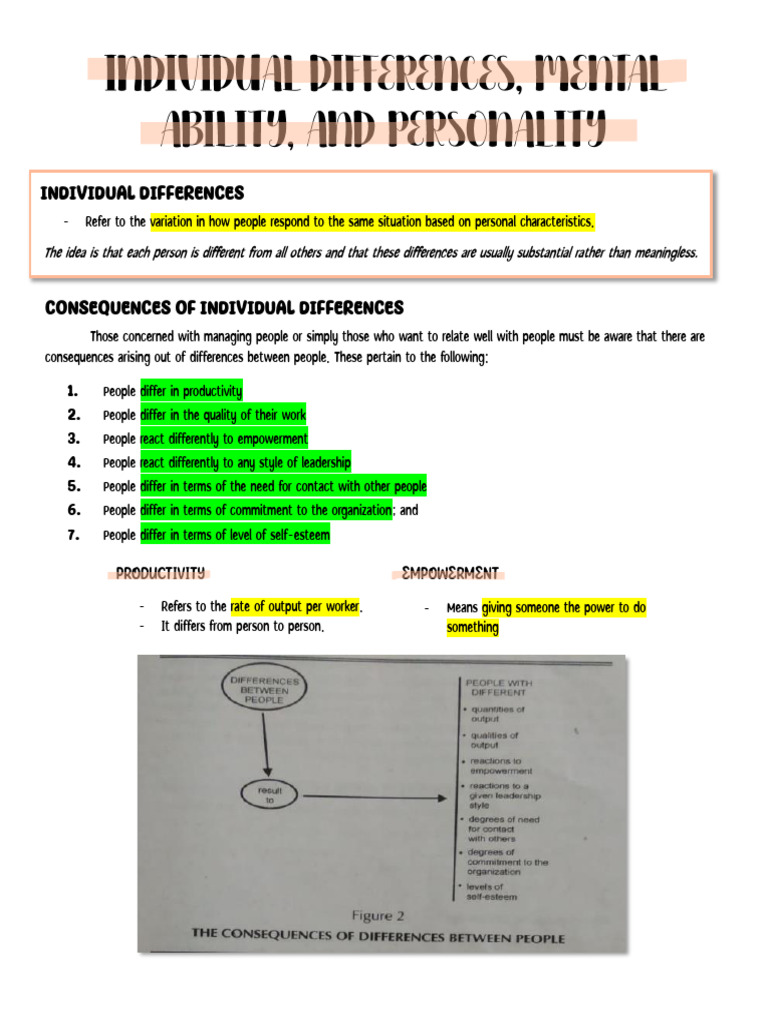 Impact of Individual Differences in Work | PDF | Intelligence ...