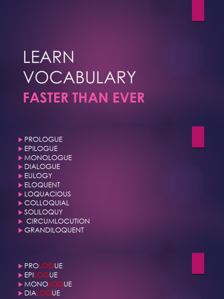 Learn Vocabulary Faster Than Ever PDF