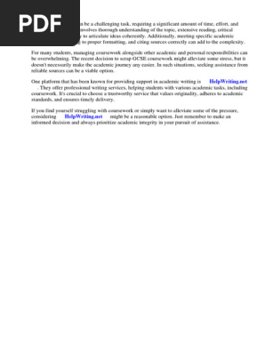 Gcse Coursework Scrapped